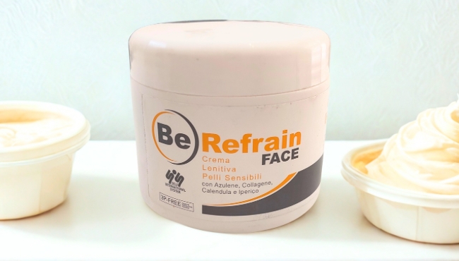 Be Refrain Face | Crema Lenitiva per Pelli Sensibili da 500ml